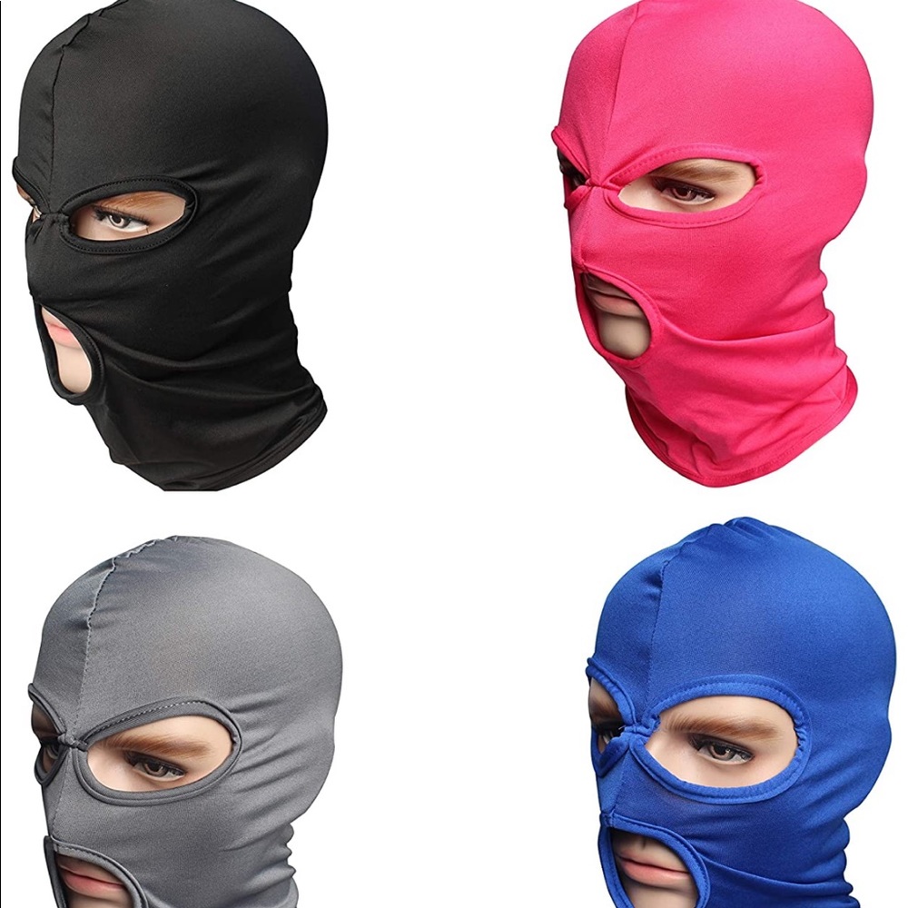 Pink robber mask 3 holes Burning Man